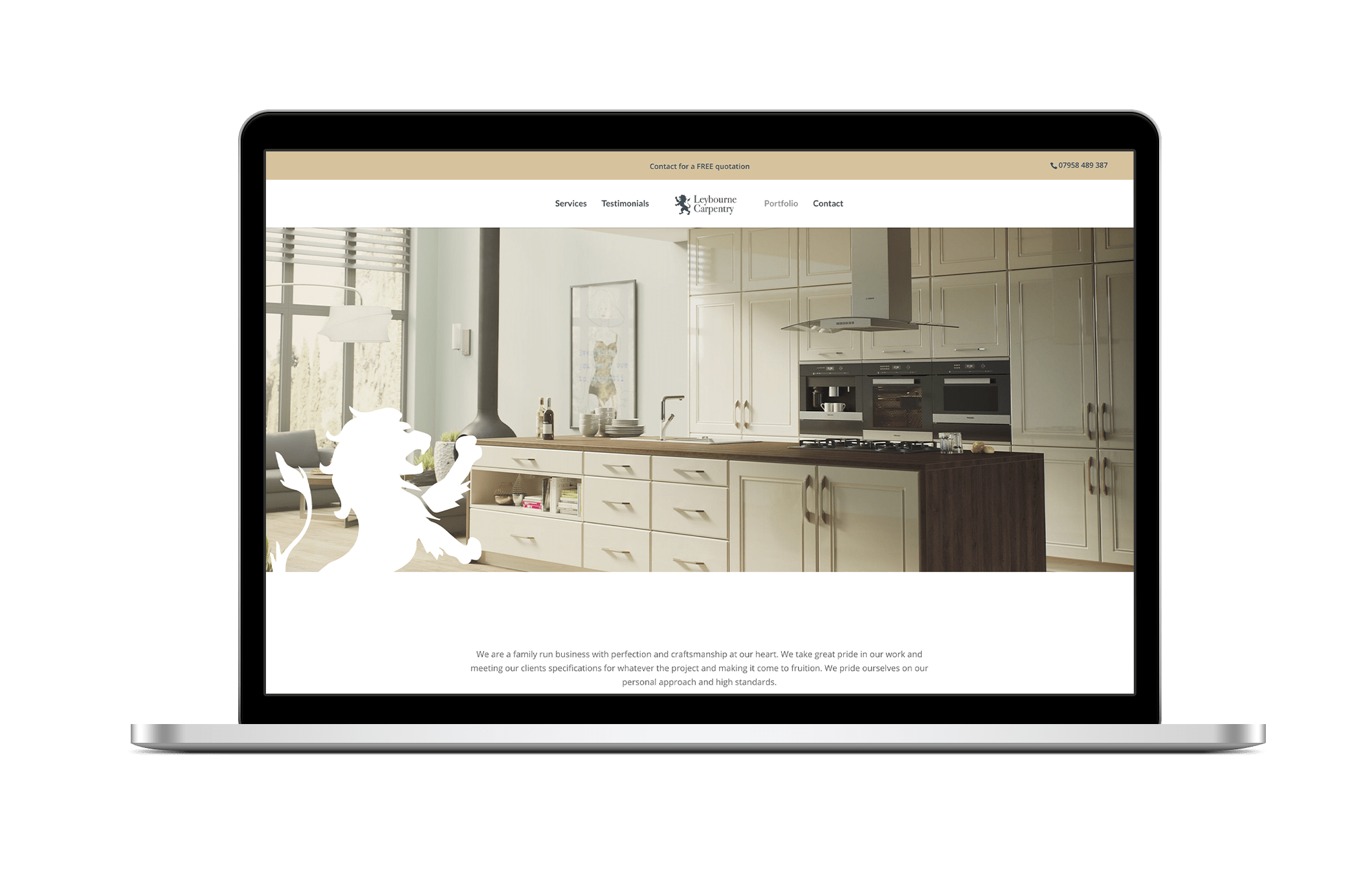 Leybourne Carpentry web design creative donut newbury developer